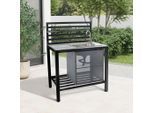 Beldano , Anthrazit , Metall , 90x127x60 cm , Freizeit im Garten, Griller, Outdoor-Küchen