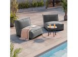 Beldano , Grau , Textil , einzeln stellbar , 95x80x95 cm , wetterbeständig, regenabweisend, lichtecht ,