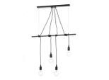 Möbelix , Schwarz , Metall , 20x90x80 cm , EEC , beliebig kürzbar , Beleuchtung, Innenleuchten, Hängeleuchten, Hängeleuchten mehrflammig