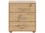 Möbelix , Eiche Artisan , Holzwerkstoff , 3 Schublade(n) Schubladen , 50x54x35 cm , Schlafzimmer, Nachtkästchen