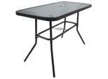 Gardenson , Anthrazit , Metall, Glas , rechteckig , 55x70x110 cm , wetterfest , Gartenmöbel, Gartentische, Gartentische