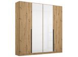 Drehtürenschrank Artemis Weiß, Eiche Artisan