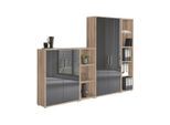 Aktenschrank Office Edition Sw Set 4 Sonoma Eiche/Weiß