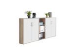 Aktenschrank Office Edition Sw Set 8 Weiß/Sonoma Eiche