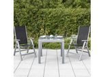 Gartenmöbel Set 3-tlg. Carrara Metall/Textil