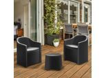 Möbelix , Anthrazit , Kunststoff , Füllung: Schaumstoff, Fleece , GS-geprüft, Made in Italy , Gartenmöbel, Balkonmöbel, Balkonmöbel-Sets