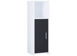 Midischrank Zalo L ca. 30x95x30 cm Weiß/Schwarz
