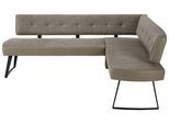 Eckbank Storm Links in Taupe ca. 220x170cm