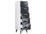 Midischrank Landos ca. 30x1800 cm Anthr./Weiß