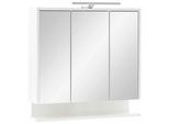 Spiegelschrank Flag Weiß mit LED 3-türig