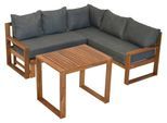 Loungegarnitur "Merida", Grau/Naturfarben