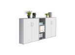 Aktenschrank Office Edition Sw Set 8 Grau/Weiß