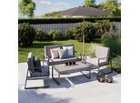 Loungegarnitur Rafael 1 Anthrazit/Grau