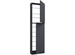 Schuhschrank FULISA Anthrazit ca. 50x180x17 cm