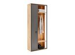 Garderobenschrank Florenz Grau/Eiche Artisan