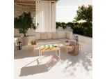 Beldano , Grau, Naturfarben , Metall, Kunststoff, Textil , Füllung: Schaumstoff,Polyester , einzeln stellbar , 219x148 cm , Gartenmöbel, Loungemöbel, Loungegarnituren