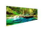artgeist , Grün , Textil , rechteckig , 120x40 cm , Keilrahmen, einfache und schnelle Anbringung , Dekoration, Bilder & Rahmen, Bilder, Landschafts Bilder