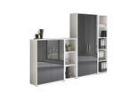 Aktenschrank Office Edition Sw Set 4 Weiß/Anthrazit