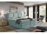 Boxspringbett SWING K Türkis ca. 200x200 cm inkl. Topper
