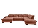 Wohnlandschaft Rigatti Koralle Cord mit Bettkasten