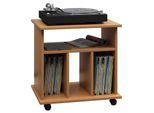 Schallplattenregal Retal ca.60x59x45cm Buchefarben