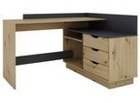 Eckschreibtisch Belfast Anthrazit/Eiche Artisan