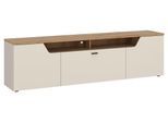 TV-Element Cut Out, B: 195 cm Kaschmir/Eichefarben