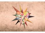 Fototapete ARCHITECTS PAPER "Atelier 47 Heart Star 2", bunt (rosa, gelb, rot), B:4m L:2,7m, Vlies, Tapeten, Vlies, Wand, Schräge, Decke