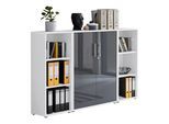 Aktenschrank Office Edition Sw Set 2 niedrig Weiß/Anthrazit