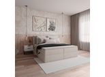 Boxbett Mala Creme ca. 180x200 cm mit Topper