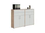 Aktenschrank Office Edition Sw Set 17 Weiß/Eichefarben