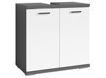 Waschbeckenunterschrank Nebras Anthrazit/Weiß