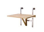 Balkonklapptisch aus Holz ca. 60x54 cm Teak massiv