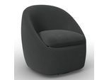 Sessel Dora Chenille Schwarz drehbar
