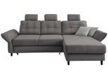 Wohnlandschaft Brizzini Graubraun Chenille