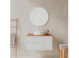 Badezimmer Davina Eichefarben/Weiß 3- teilig