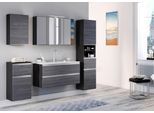 Badezimmer Arezzo Silber/Eichefarbe
