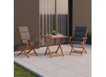 Gartenmöbel Set 5-tlg Comodoro Echtholz klappbar mit Kissen