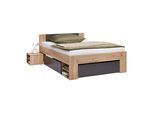 Bett Azurro 2-120 Anthrazit/Eiche Artisan