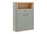 Highboard Lagos Salbeigrün/Eiche Artisan