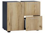 Waschbeckenunterschrank Flandu ca. 61 cm Honigeiche/Anthrazit
