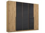 Drehtürenschrank Artemis Anthrazit, Eiche Artisan