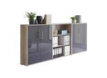 Aktenschrank Office Edition Sw Set 9 Eiche/Anthrazit