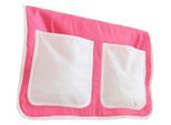 Betttasche 'Stofftasche', rosa/weiß