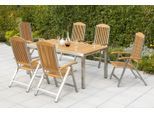 Gartengarnitur 7-tlg. Keros Holz/Metall