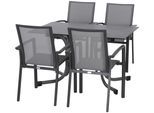 Gartengarnitur Velia 5-tlg. Metall/Textil