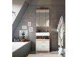 Badezimmer Lambada 2-tlg. ca. 60 cm Eiche/Weiß