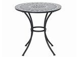Gartentisch Mosaik ca. 70x71 cm Schwarz
