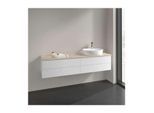 Villeroy und Boch Antao Waschtisch-Unterschrank K27153MT 160x36x50cm, Hahnloch, Waschbeckenplattenfarbe botticino, white matt lacquer