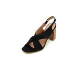Sandale FINDLAY "CALA", Damen, Gr. 38, schwarz, Lederimitat, Schuhe Sandale, mit Absatz in Korkoptik